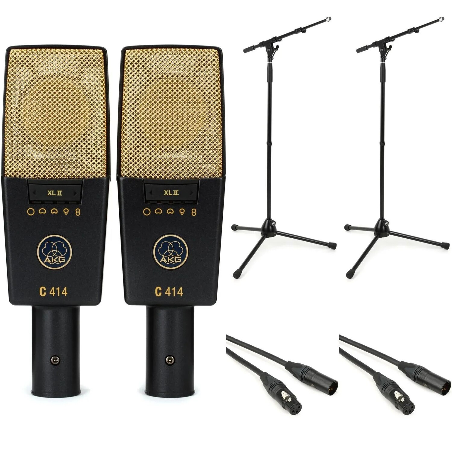 

Комплект согласованной пары AKG C414 XLII/ST с подставками и кабелями