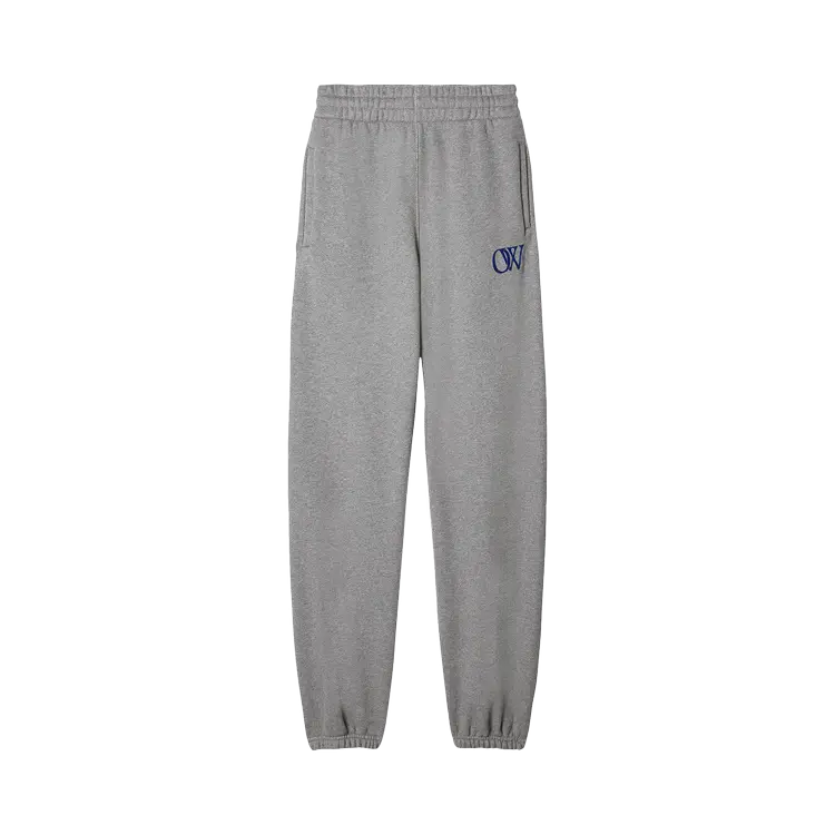 

Спортивные брюки Off-White Logo Embroidered 'Melange Grey/Nautical Blue', серый