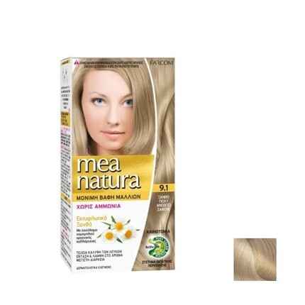 

Farcom Professional Farcom Mea Natura Стойкая крем-краска для волос с Activ-In 120 мл без аммиака 9.1 Пепельный очень светлый блондин