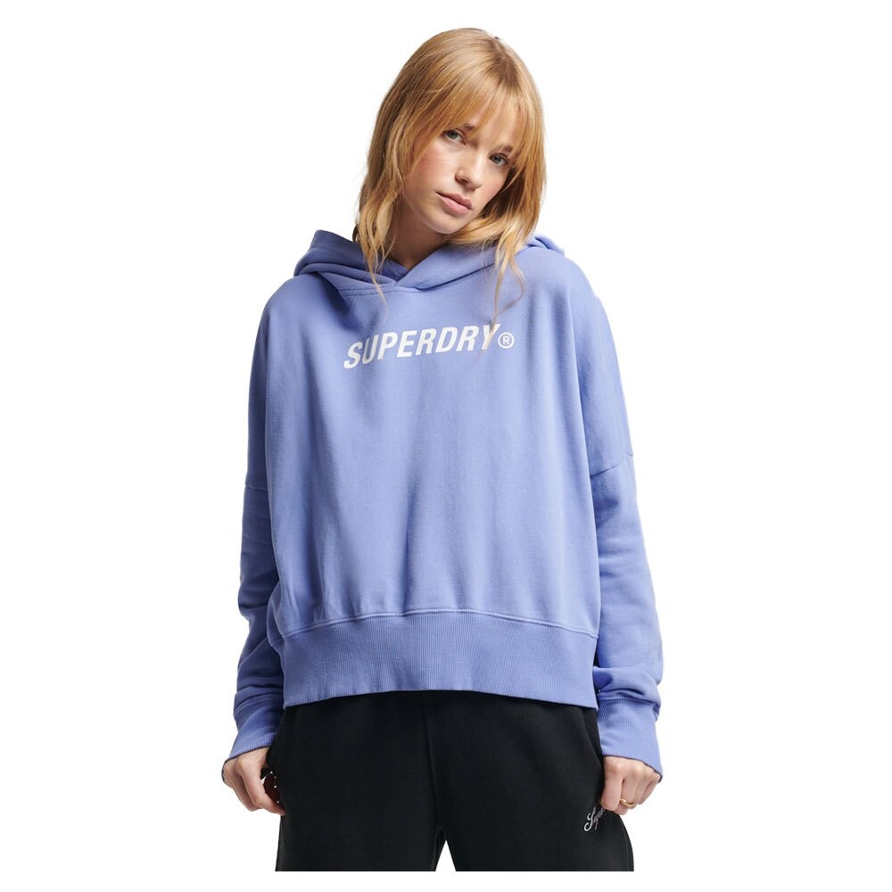 

Худи Superdry Code Core Sport Crop Box, фиолетовый