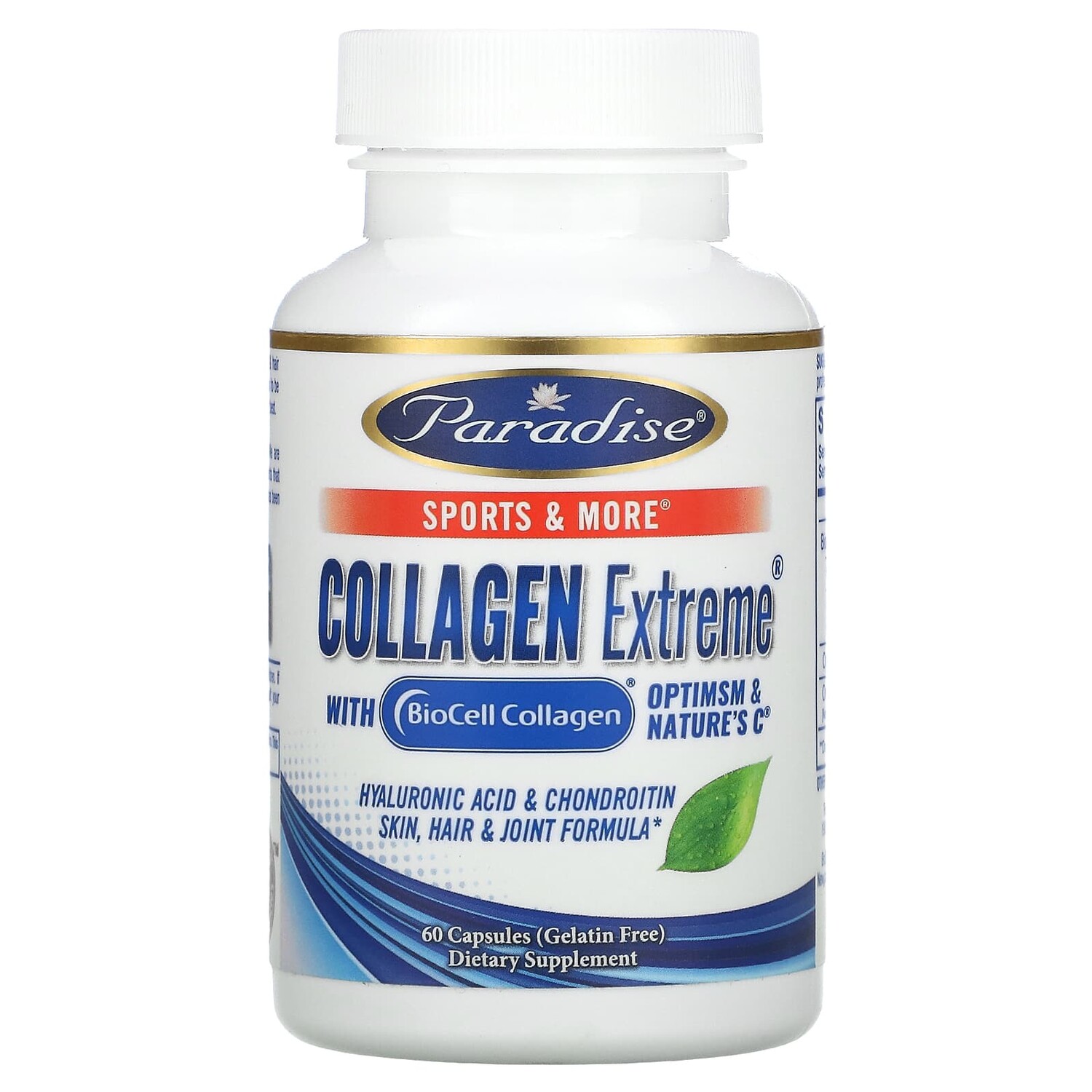 

Collagen Extreme с коллагеном BioCell, OptiMSM и натруальным витамином C, 60 капсул, Paradise Herbs