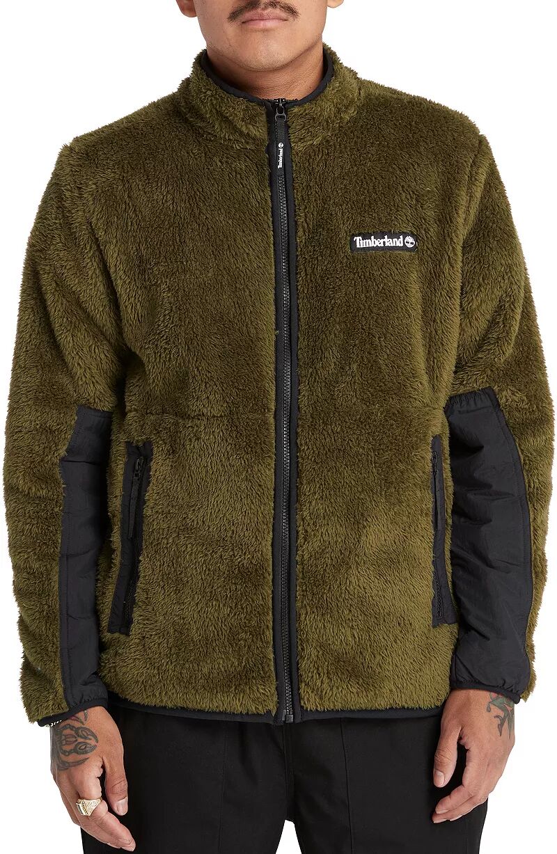 Мужская флисовая куртка с высоким ворсом Timberland, темно-оливковый