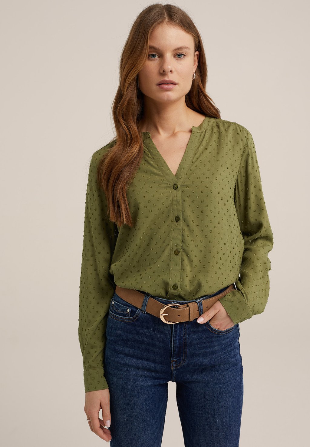 Блузка WE Fashion, цвет green