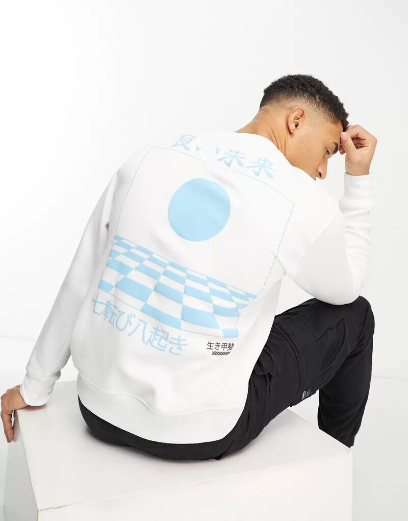 

Белый свитшот River Island с японским принтом
