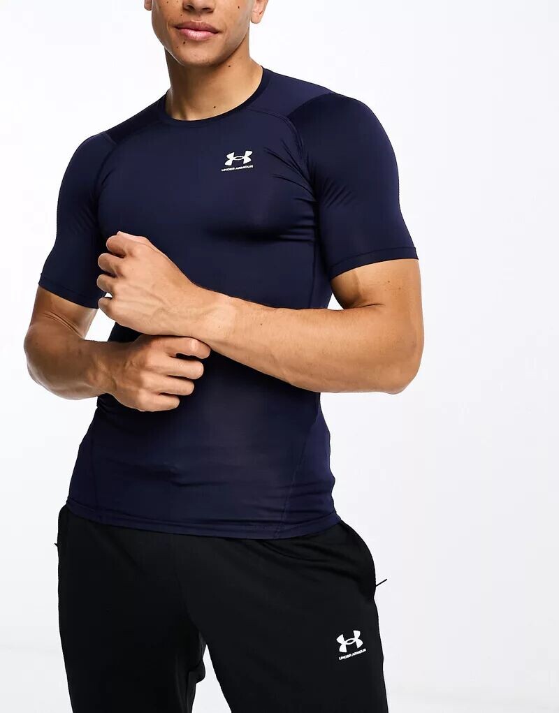 

Темно-синяя компрессионная футболка Under Armour Heat Gear Armor