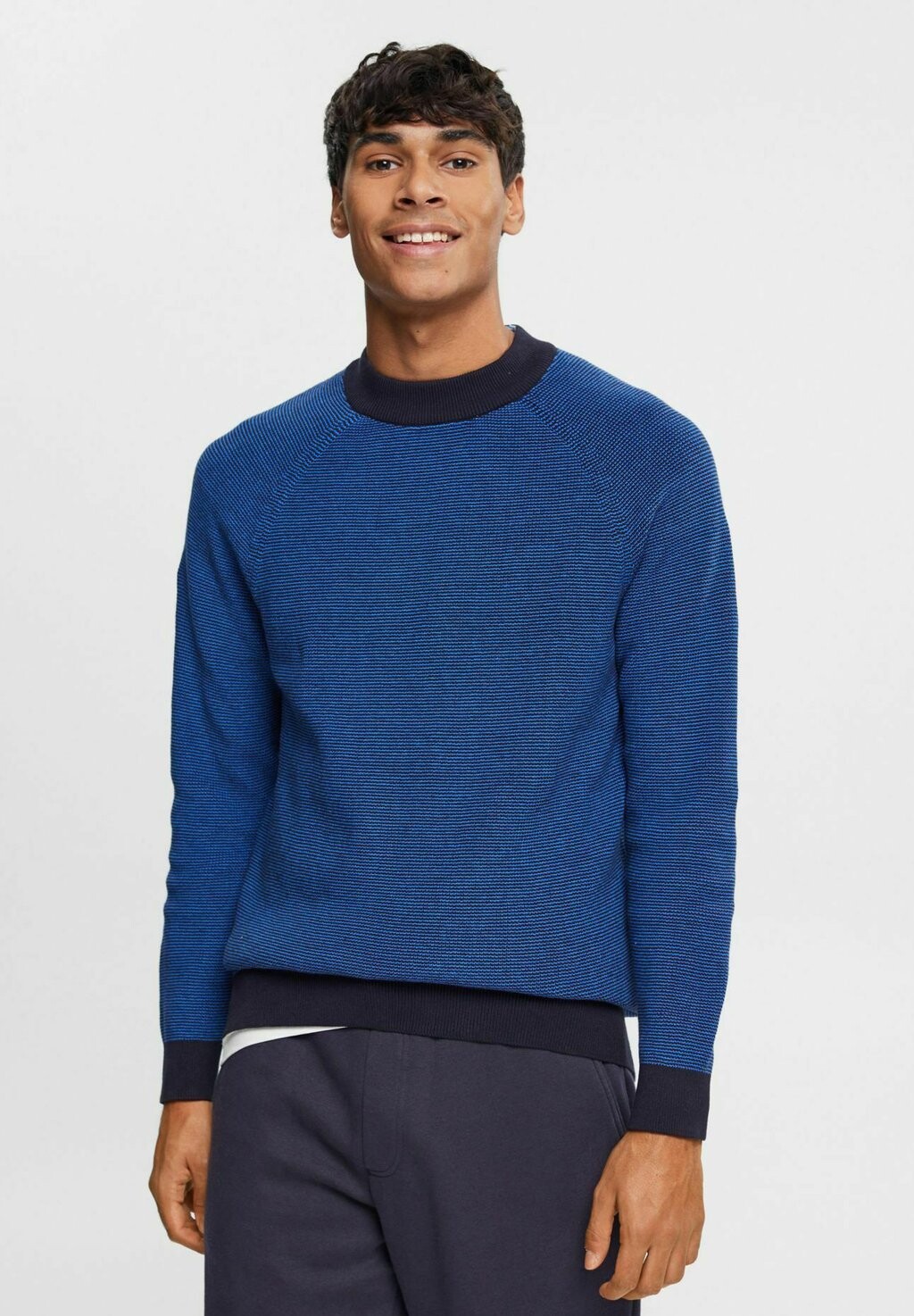 

Вязаный свитер GESTREIFTER MOCKNECK edc by Esprit, цвет navy