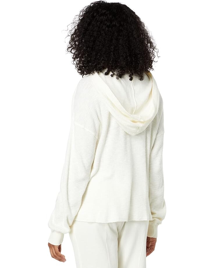 

Худи Mod-o-doc Vintage Therma Slub Long Sleeve Cropped Hoodie, слоновая кость