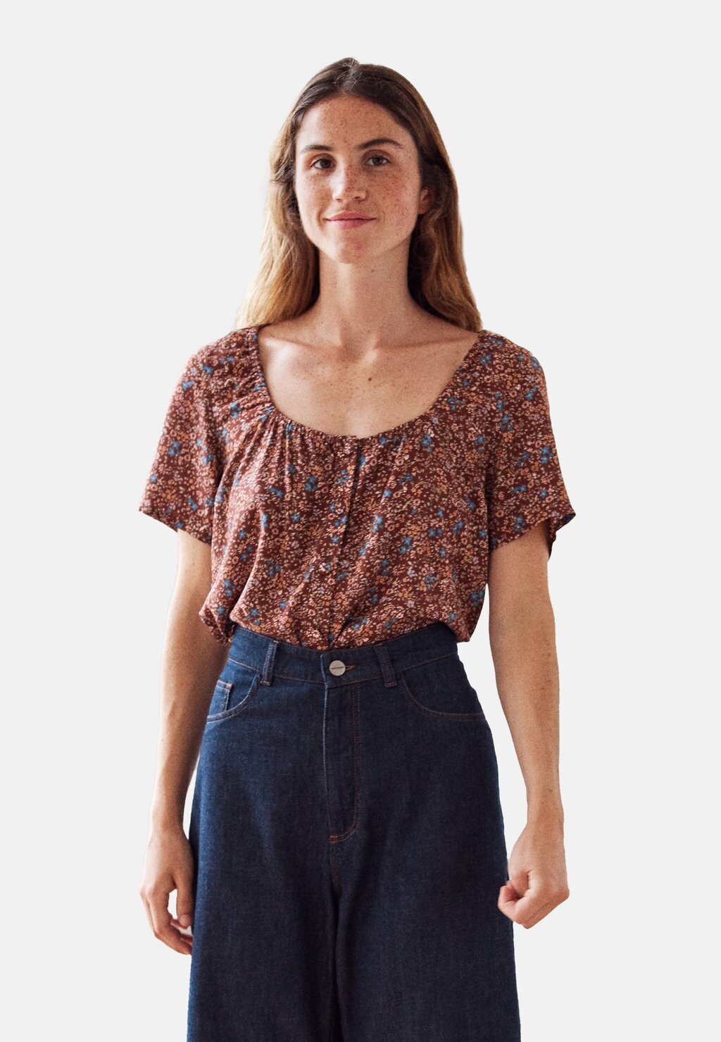 

Блузка CLERKE TWOTHIRDS, цвет brown, blue
