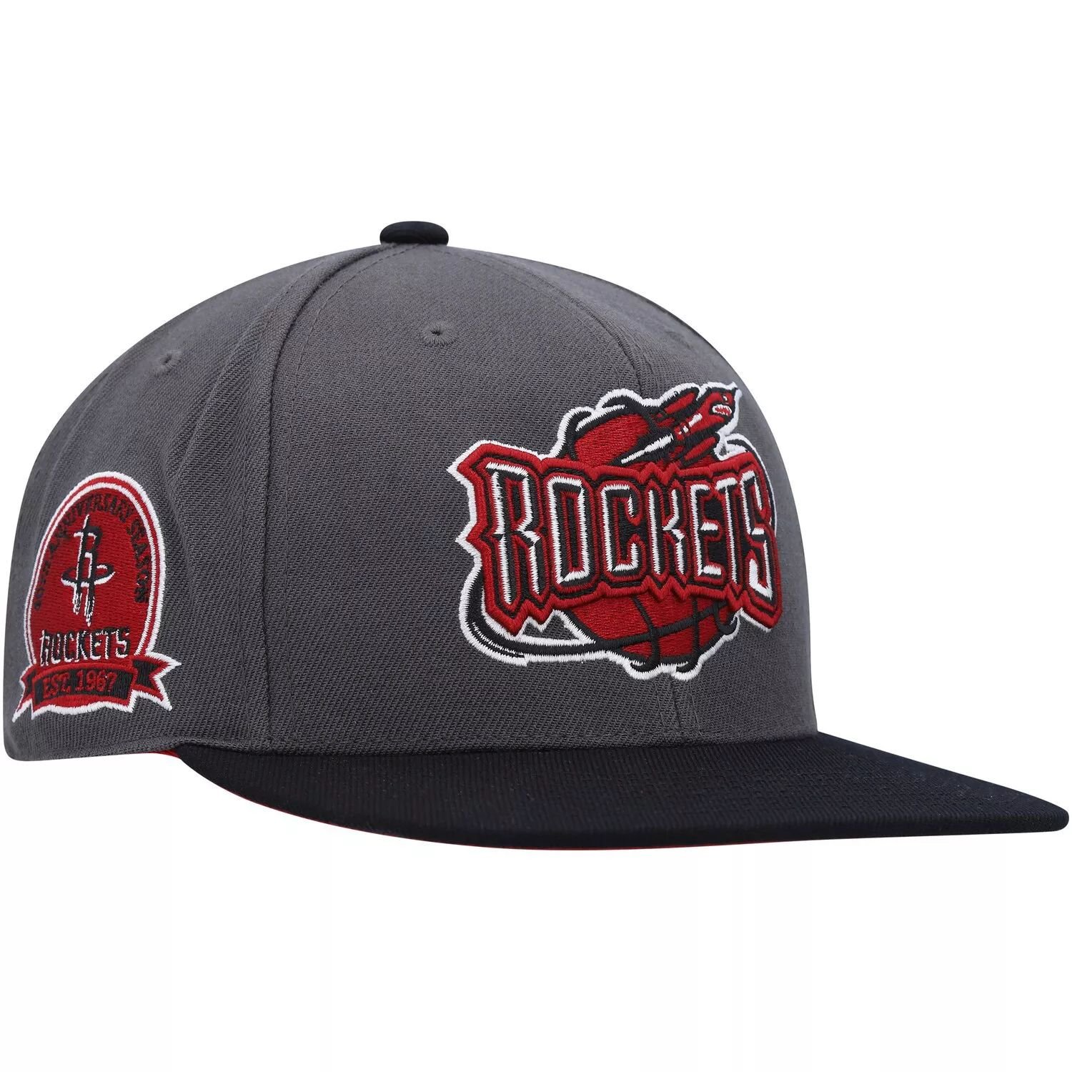 

Мужская облегающая шляпа Mitchell & Ness Grey Houston Rockets Hardwood Classics Born & Bred 40th Anniversary