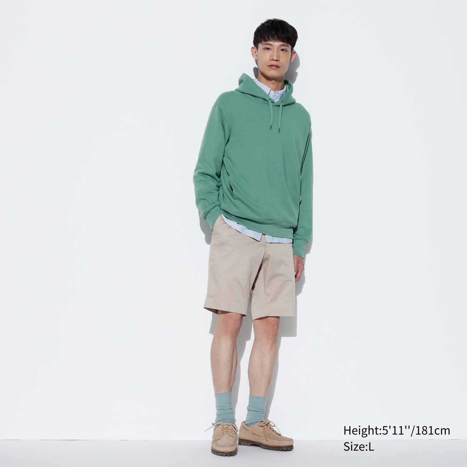 

Эластичные шорты приманного кроя UNIQLO, бежевый