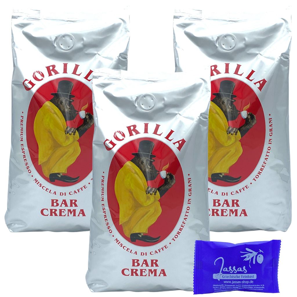 

Gorilla Espresso Bar Crema 3x 1000г Жорж + выпечка Жассас