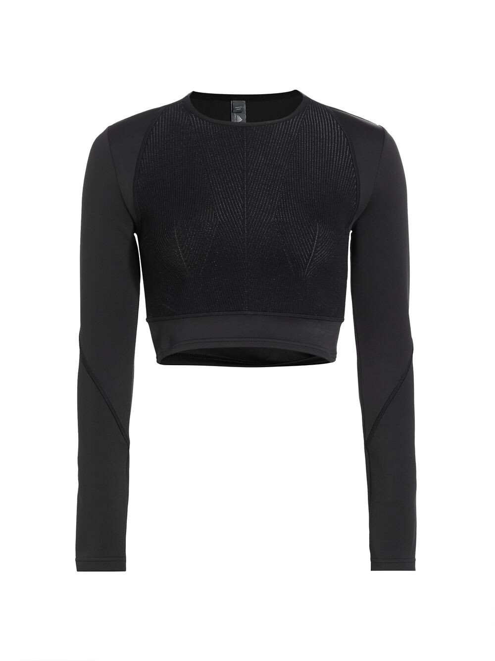 

Укороченный топ с длинными рукавами adidas by Stella McCartney, черный