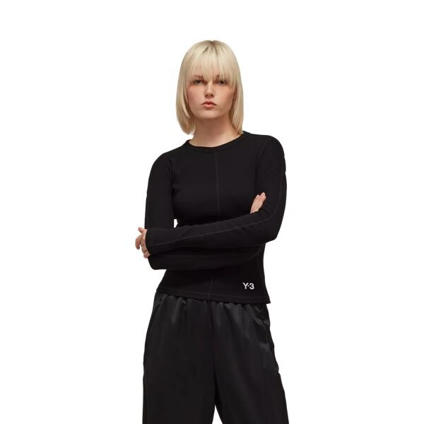 

Футболка enges longsleeve black black Y-3, черный