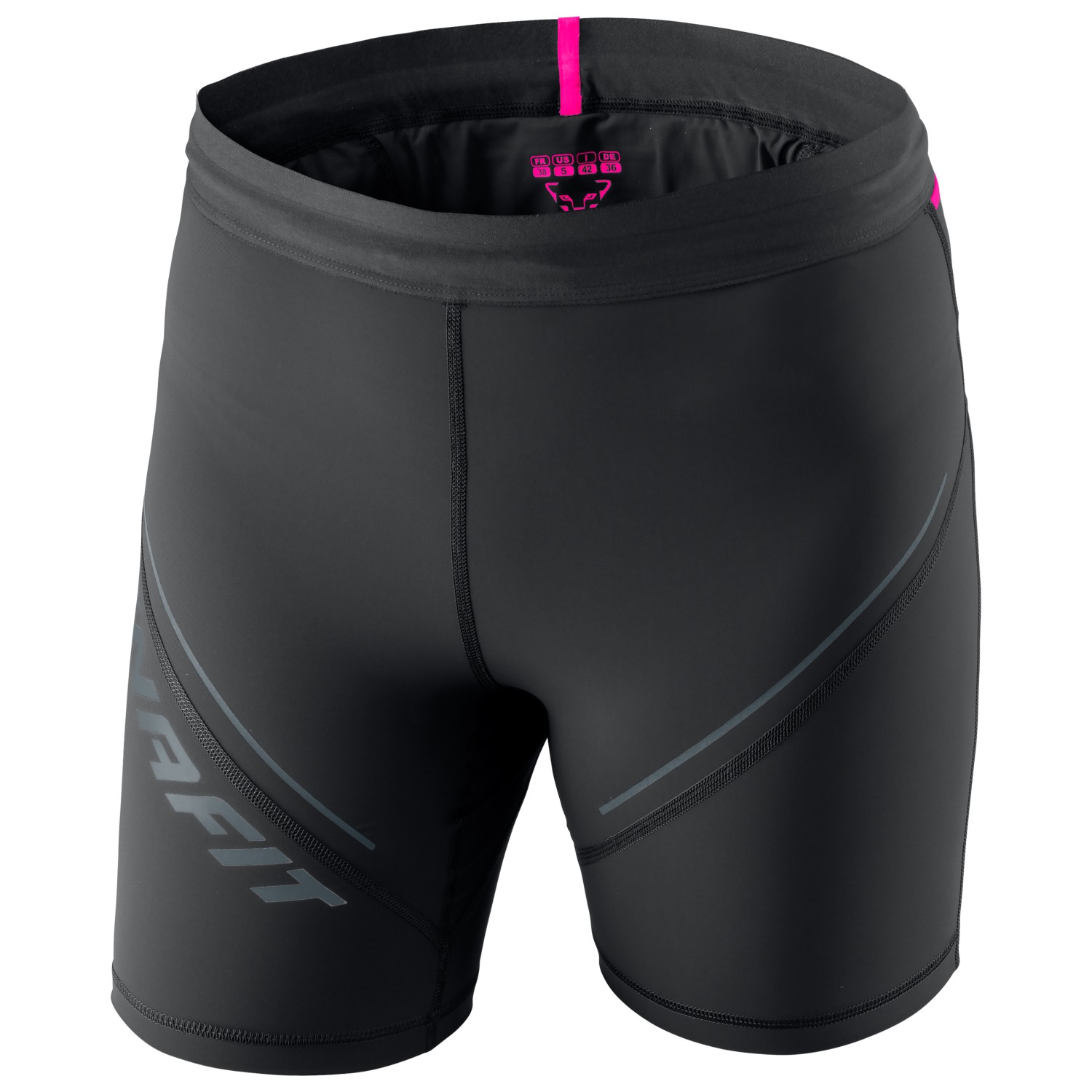 Шорты для бега Dynafit Women's Vertical 2 Short, цвет Black Out/Pink Glo