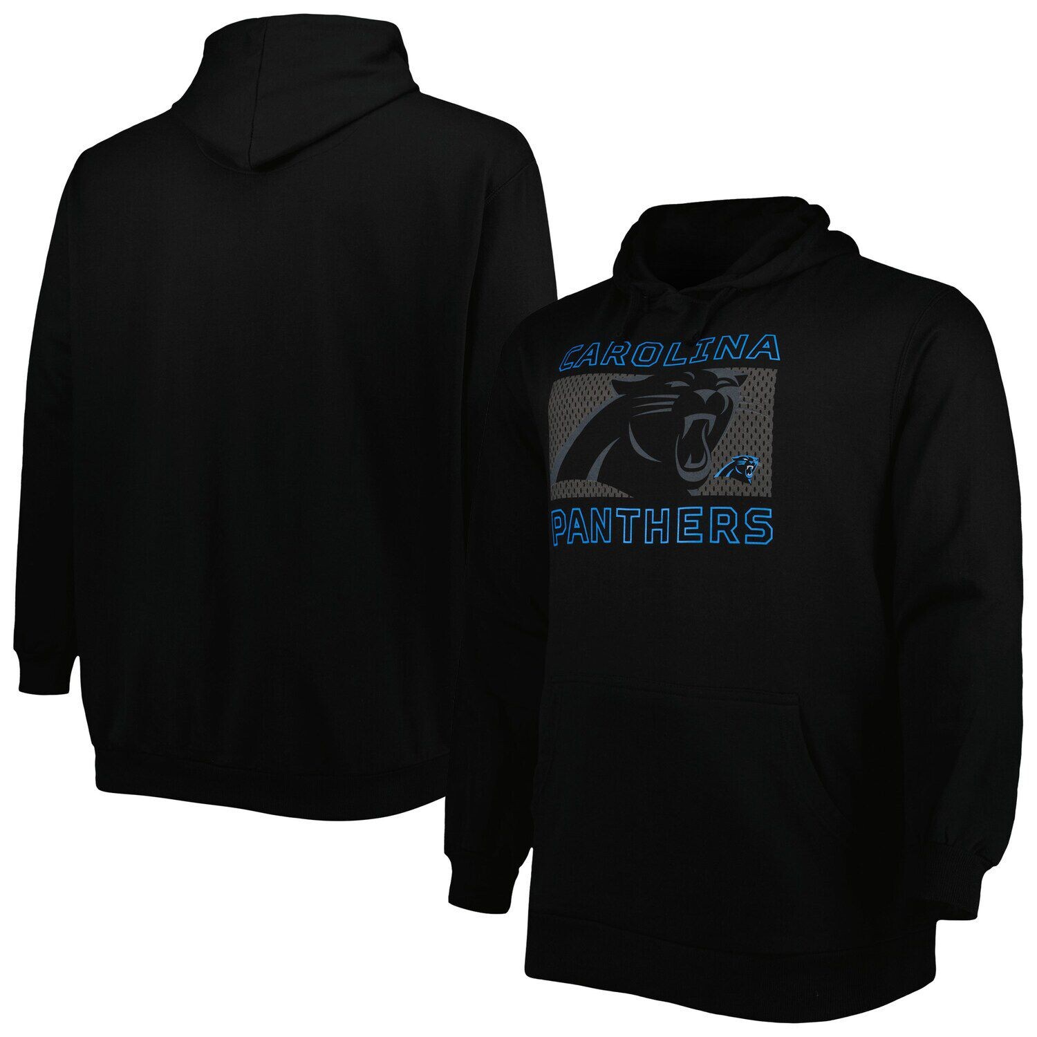 

Мужской фирменный пуловер с капюшоном Black Carolina Panthers Big & Tall Pop of Color Fanatics