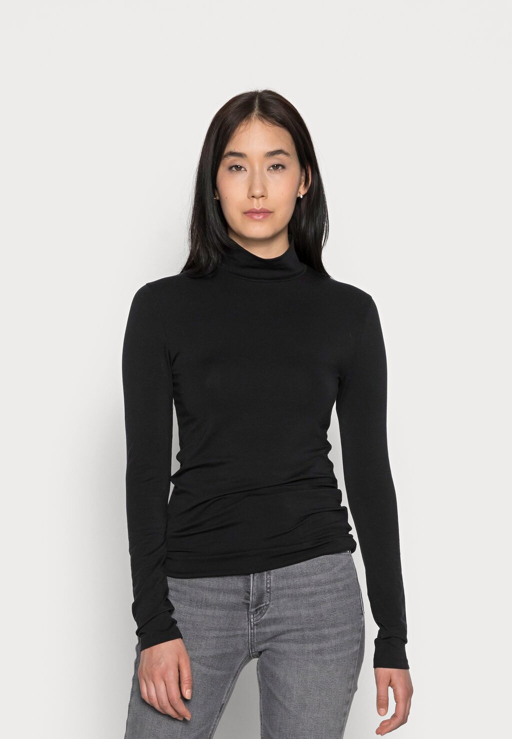

Футболка с длинным рукавом SLFMANDY HIGH NECK NOOS Selected Femme, черный