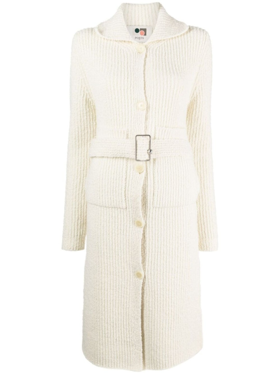 

Ports 1961 кардиган в рубчик с поясом, нейтральный цвет