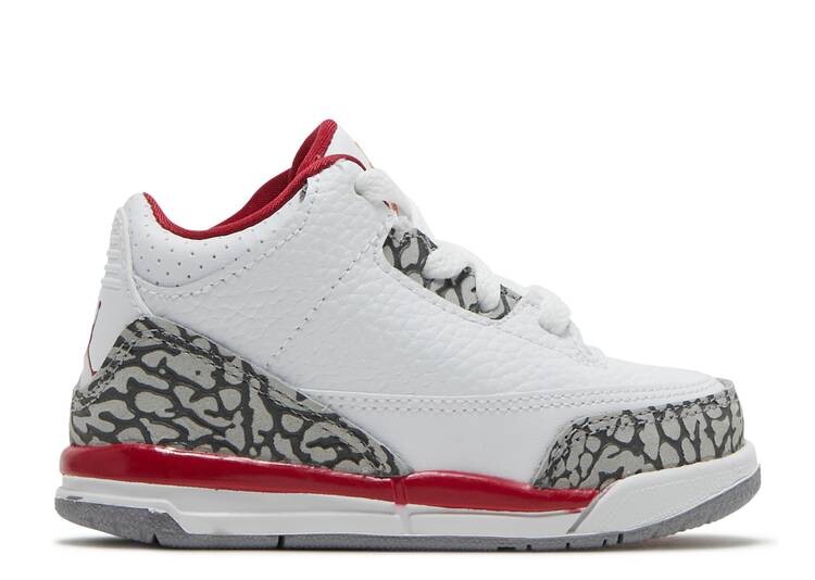 

Кроссовки AIR JORDAN 3 RETRO TD 'CARDINAL RED', белый