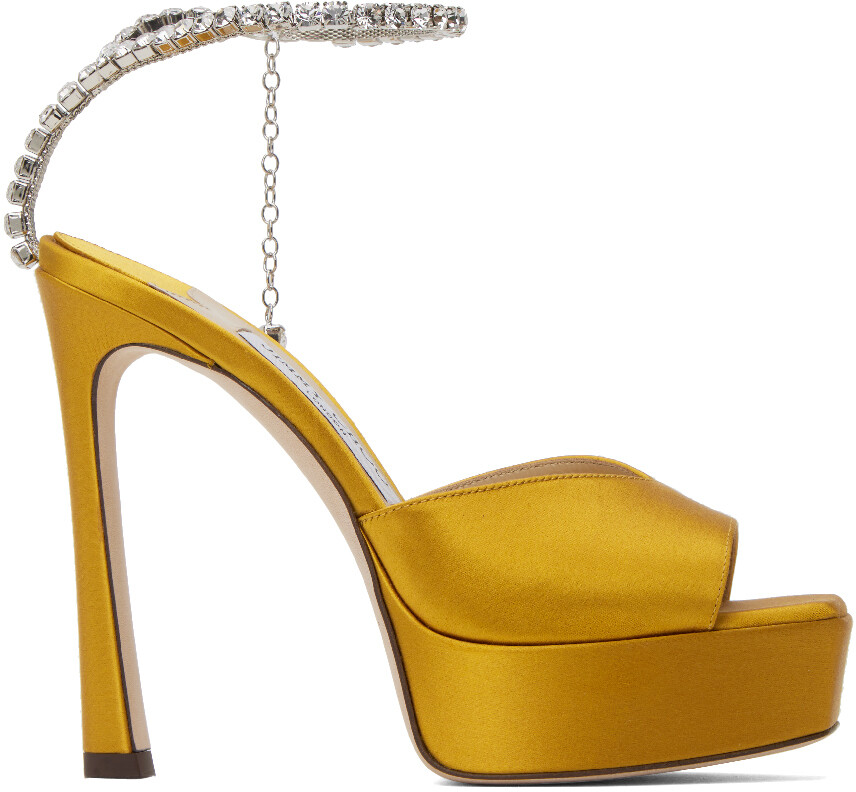 

Золотые босоножки на каблуке Saeda 125 Jimmy Choo