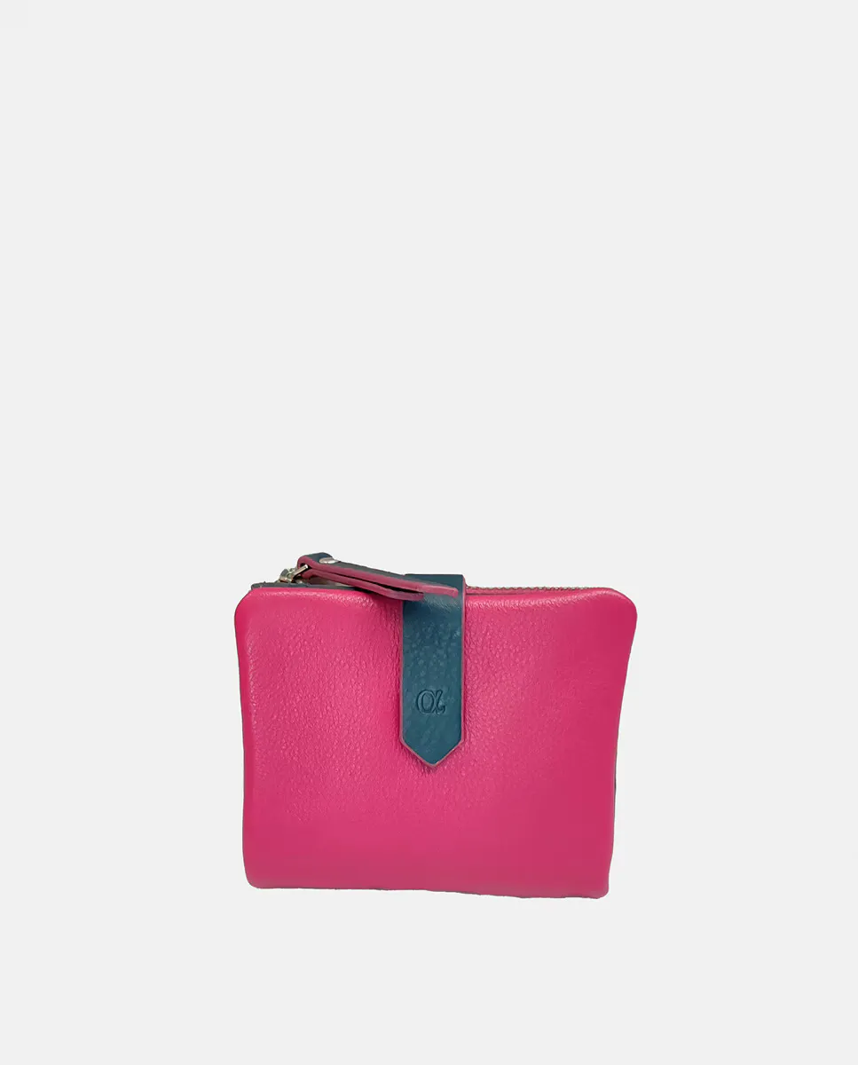 

Кожаный кошелек с кошельком и портмоне Mina Collection Antonio Pulido, розовый