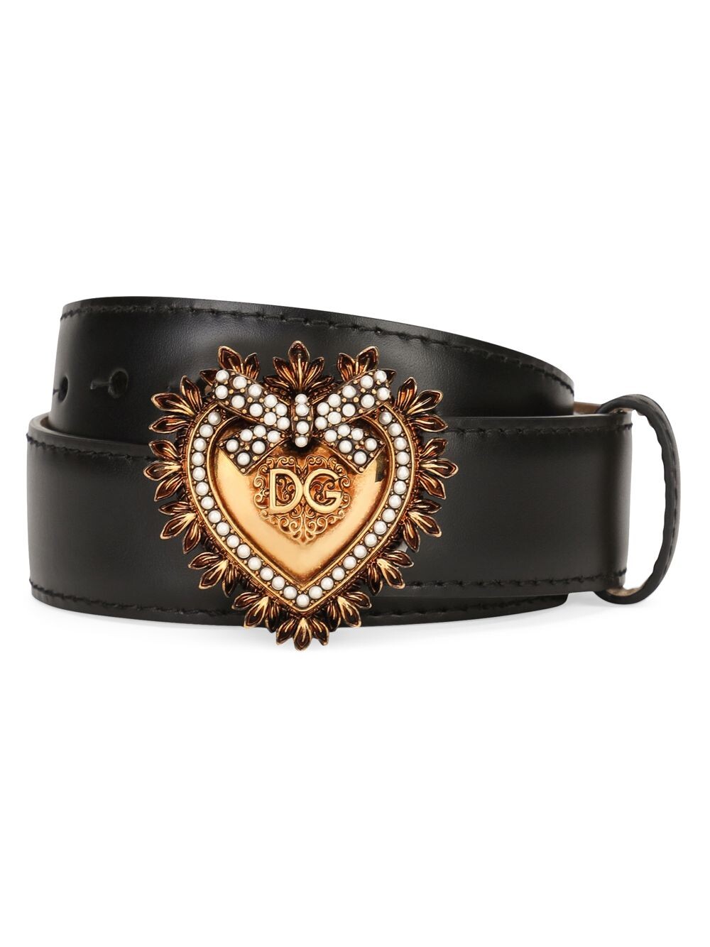 

Кожаный пояс преданности DOLCE&GABBANA, неро