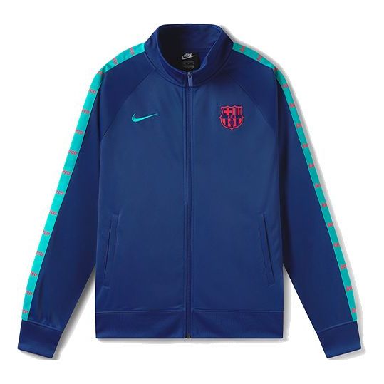 Куртка Nike Barcelona Football Club Fan Edition Soccer/Football Training Sports Jacket Royal blue, синий