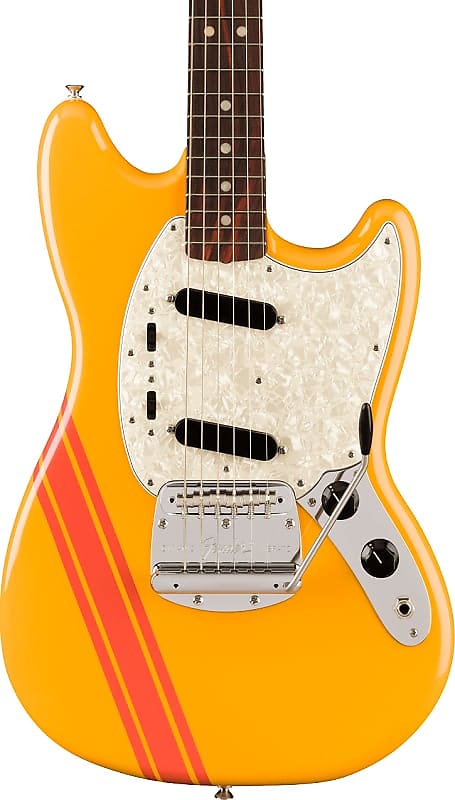 Электрогитара Fender Vintera II 70s Competition Mustang Electric Guitar. Rosewood Fingerboard, Competition Orange электрогитара fender vintera ii 70s competition mustang with rosewood fretboard competition orange