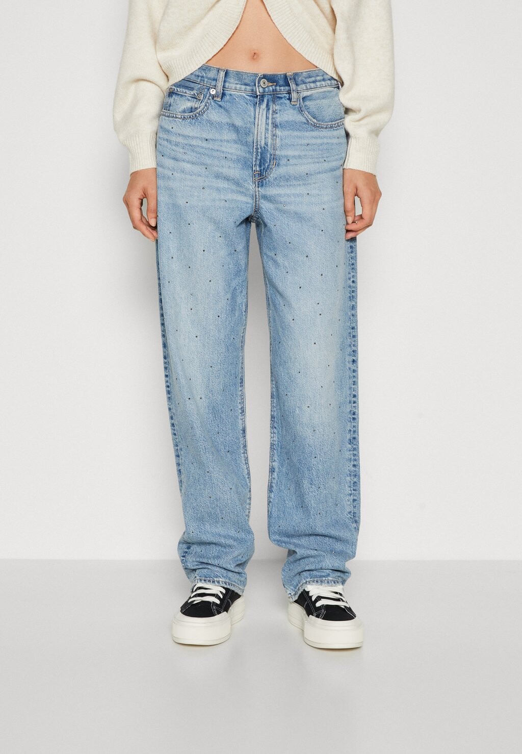 

Джинсы-сигареты SUPER HIGH RISE BAGGY American Eagle, Блюзовая искра