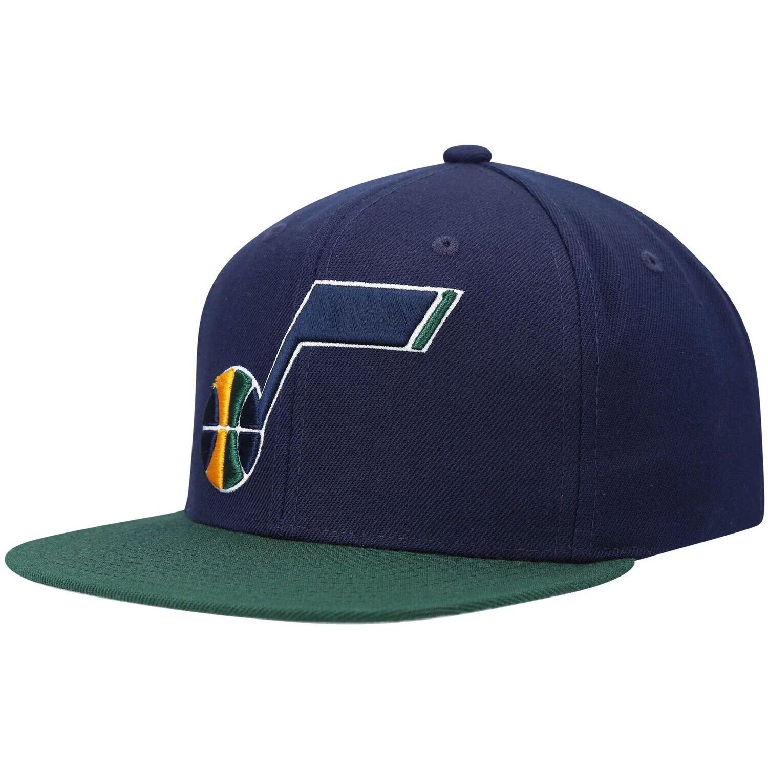 

Мужская двухцветная бейсболка Mitchell & Ness сине-зеленого цвета Utah Jazz Team 2.0 Snapback