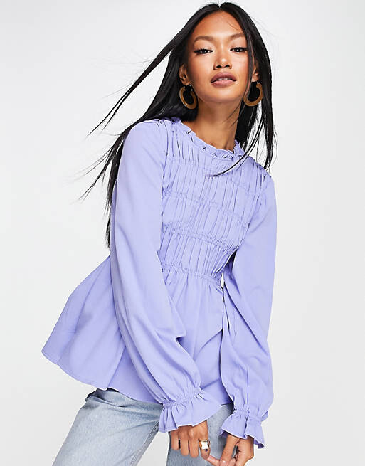 

Фиолетовый топ с присборками Vero Moda