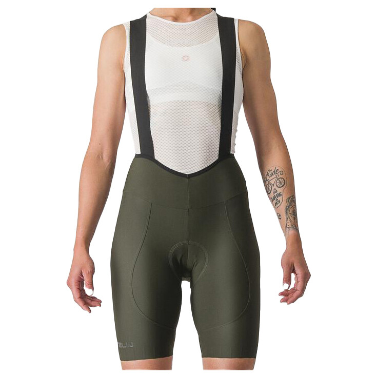 цена Велосипедные шорты Castelli Women's Espresso DT Bibshort, цвет Deep Green