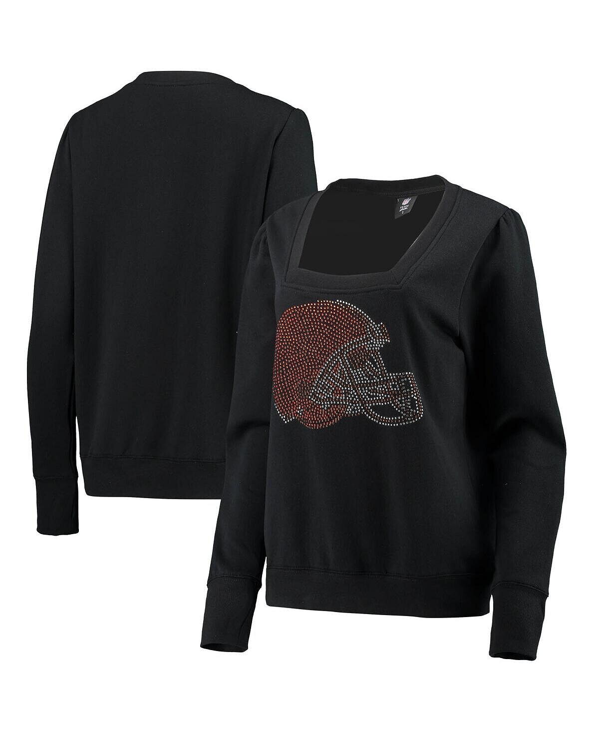 

Черный женский пуловер с квадратным вырезом Cleveland Browns Winners Cuce, черный