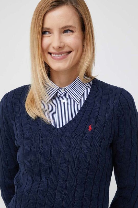 Хлопковый свитер Polo Ralph Lauren, темно-синий свитер cashmere blend sweater polo ralph lauren серый