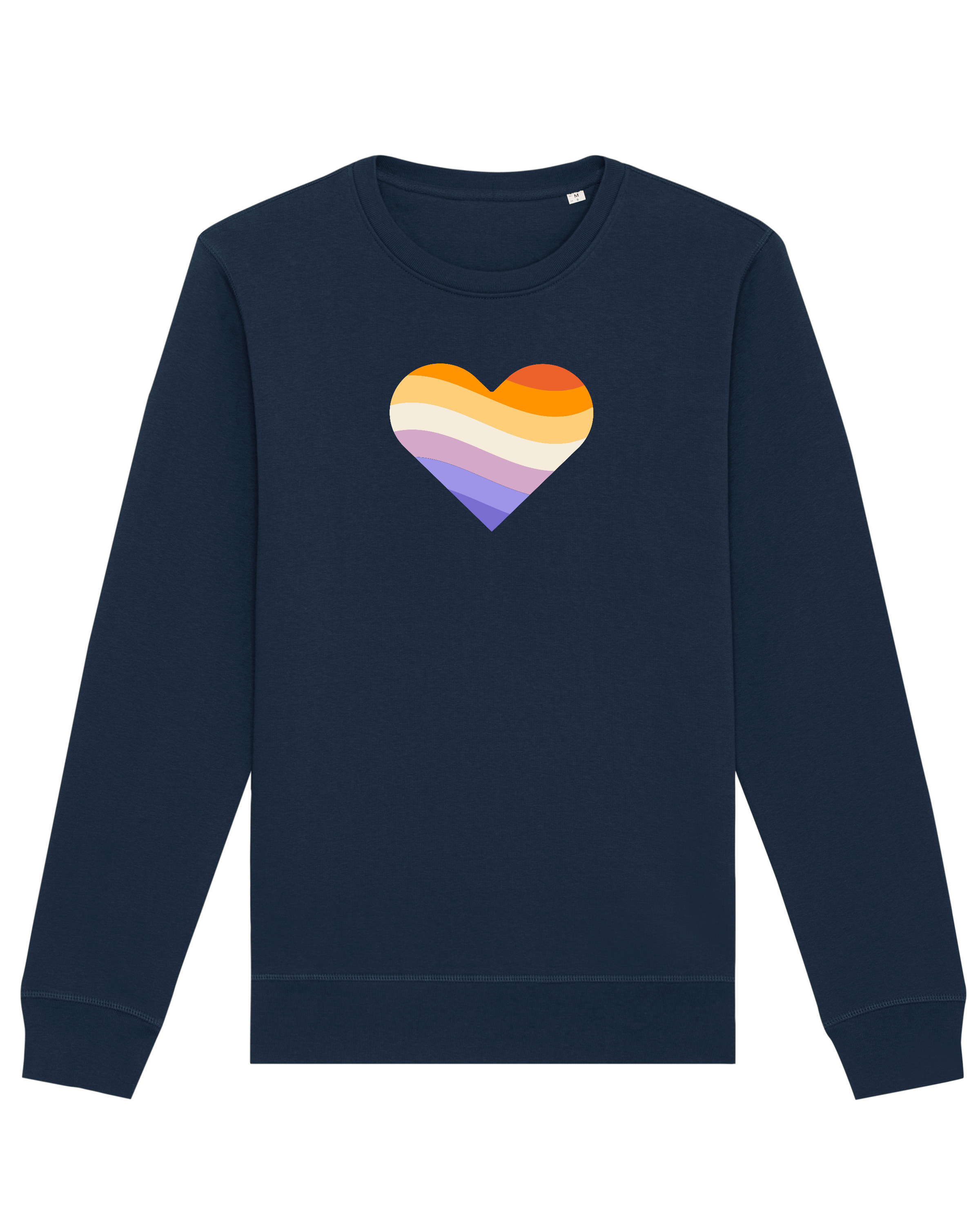 

Толстовка wat Apparel Rainbow Heart, темно-синий, Черный