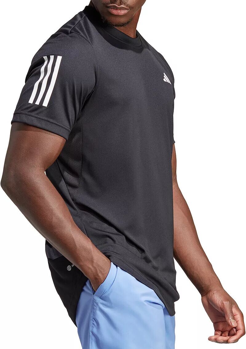 

Мужская теннисная футболка с 3 полосками Adidas Club, черный