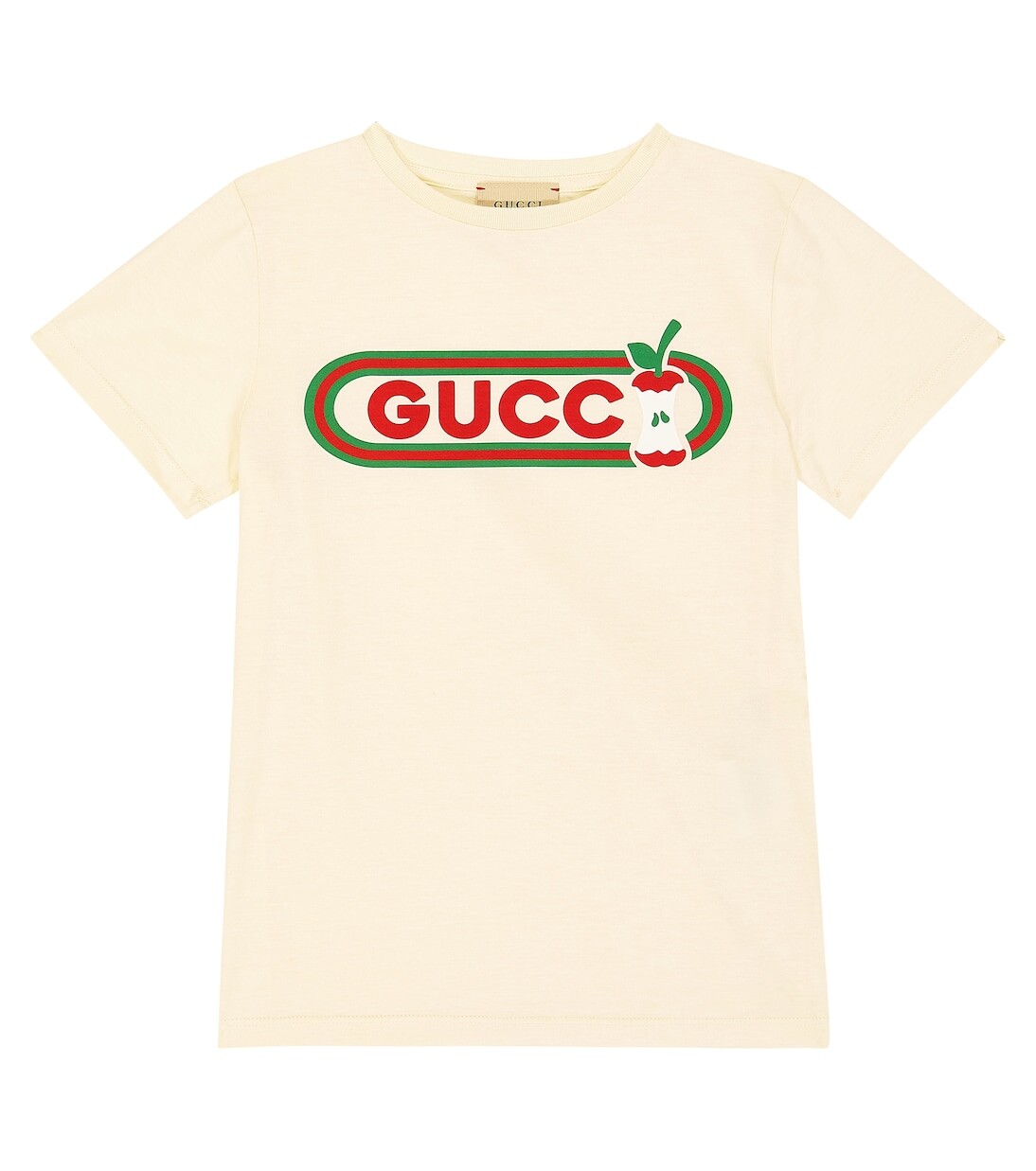 

Футболка из хлопкового джерси с логотипом Gucci Kids, нейтральный