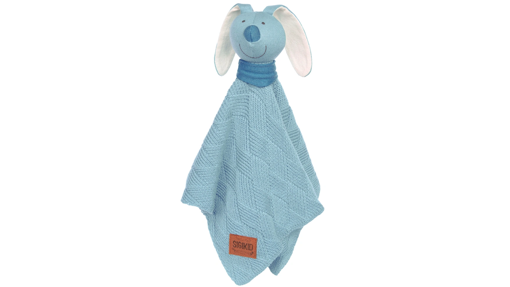 Детское вязаное одеяло зайка синее Sigikid детское одеяло bunny зеленая органическая коллекция sigikid