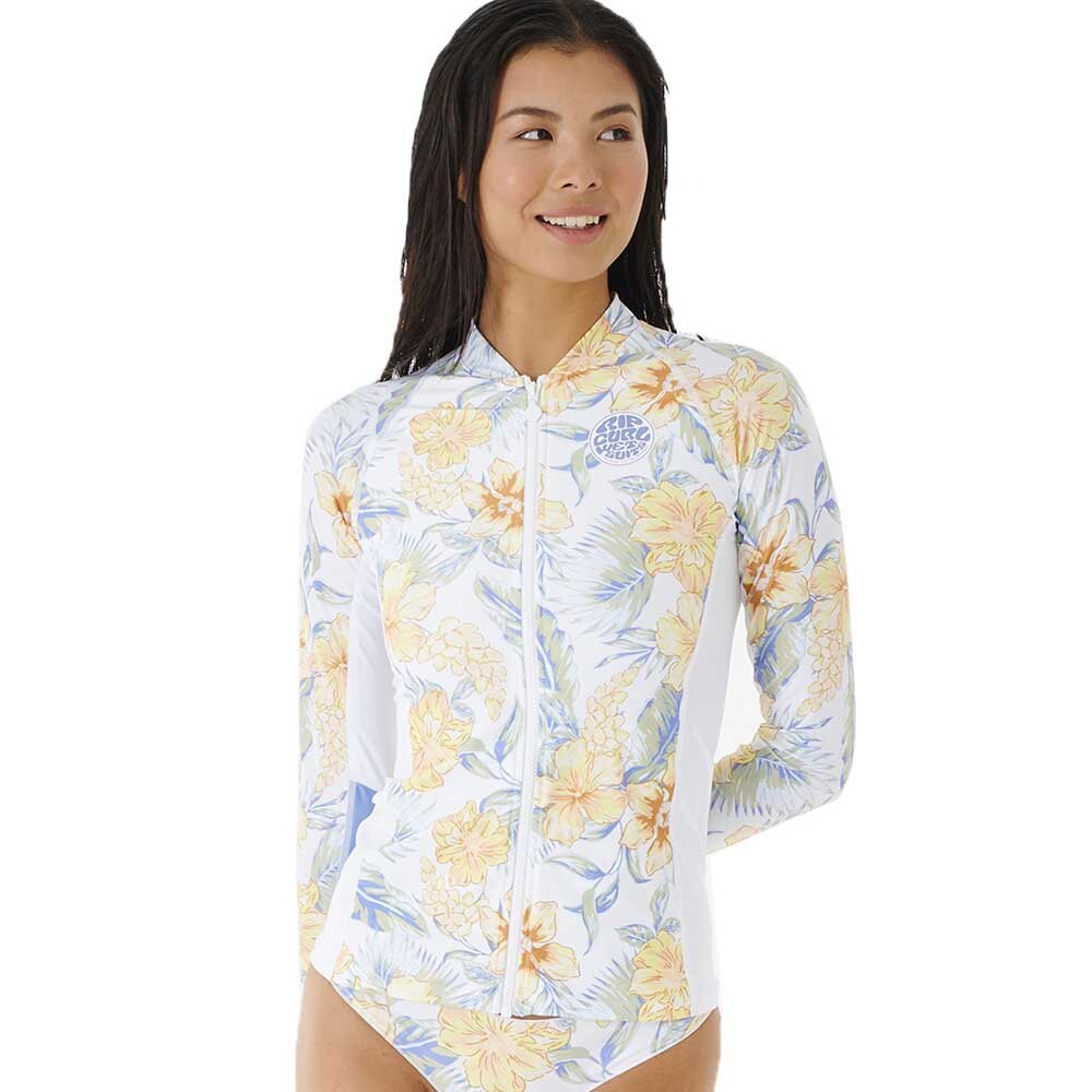 

Футболка с длинным рукавом Rip Curl Always Summer UPF 50+ Zip UV, белый