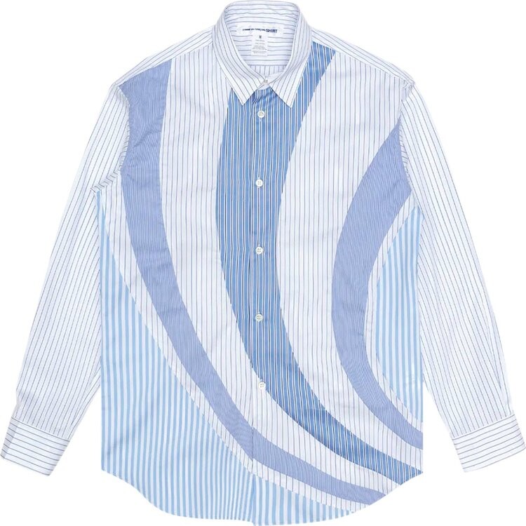 

Рубашка Comme des Garçons Poplin Stripe 'Blue', синий