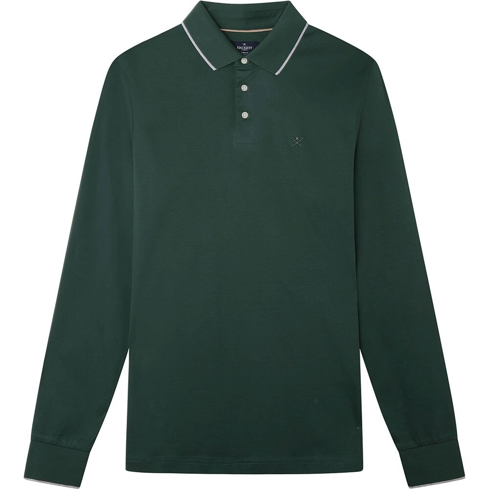 

Поло с длинным рукавом Hackett Micro Tipped, зеленый
