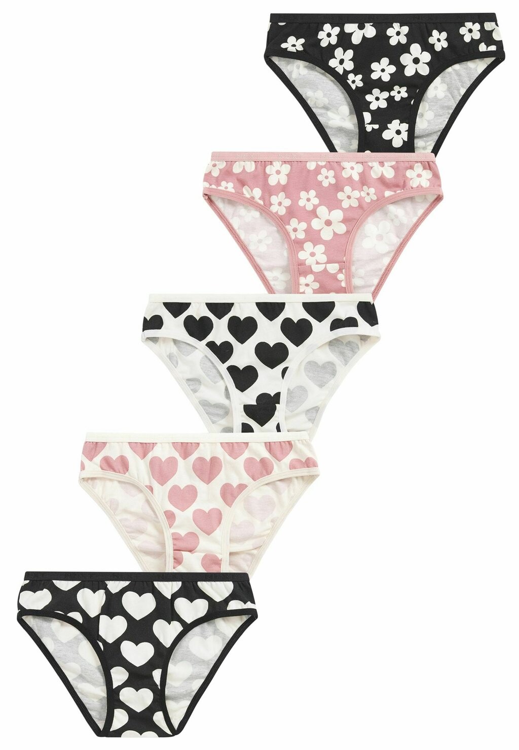 

Купальник Spots And Stars Five Pack Next, цвет pink black white heart