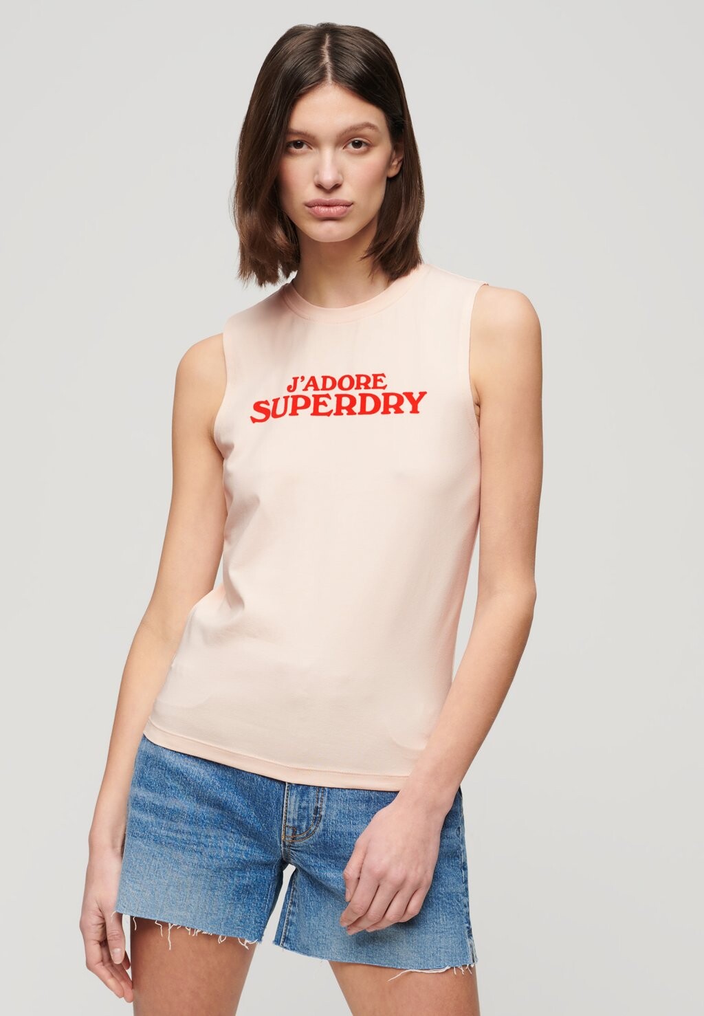 

Топ LUXE GRAPHIC TANK Superdry, светло-розовый
