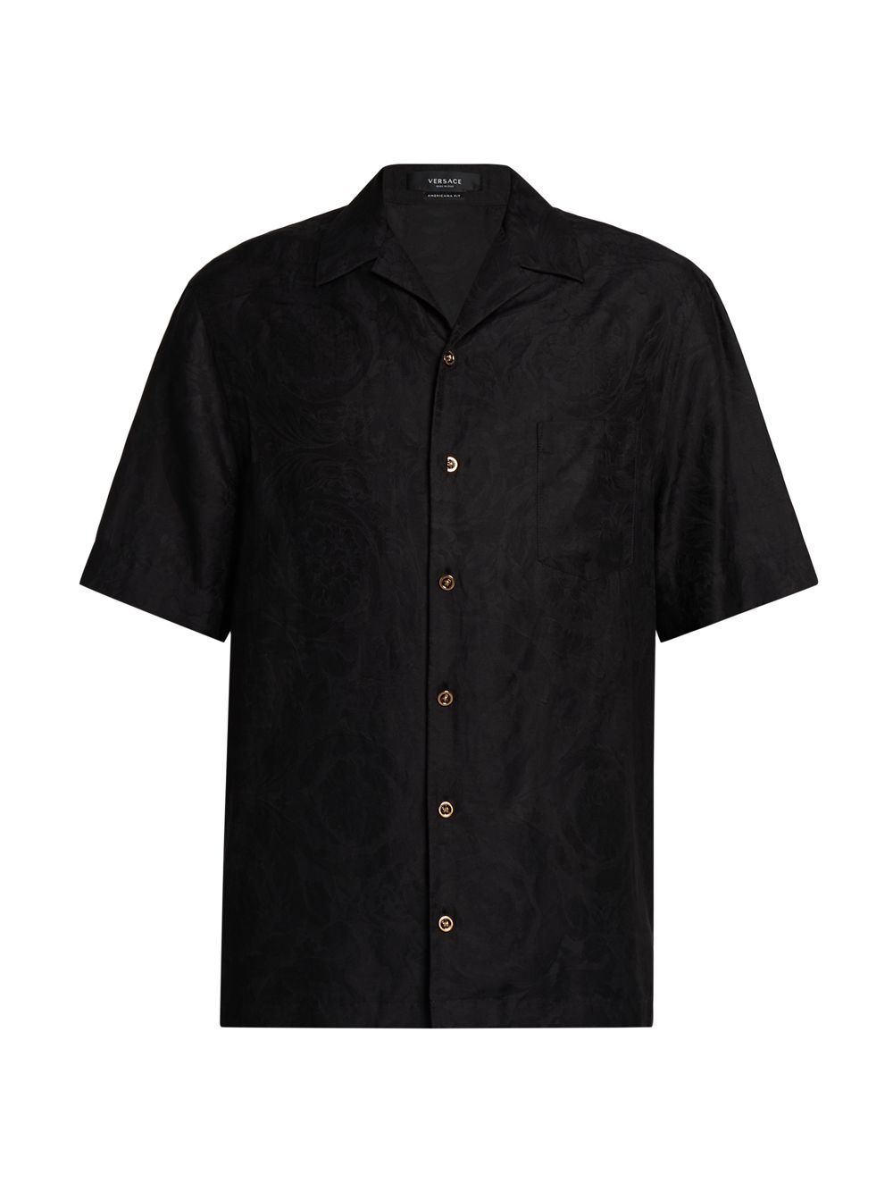 Рубашка из хлопка и шелка Versace, черный
