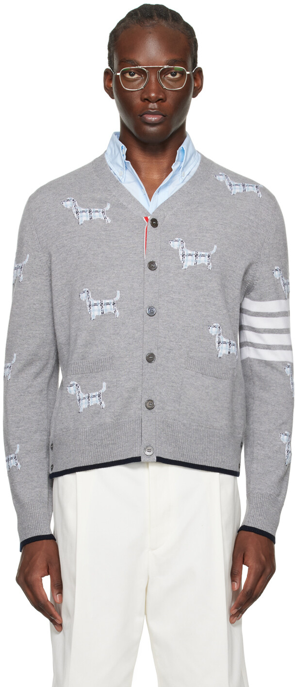 

Серый кардиган Hector Icon Thom Browne