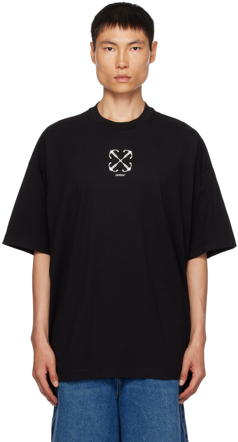 

Футболка с блестками Black Arrow Off-White