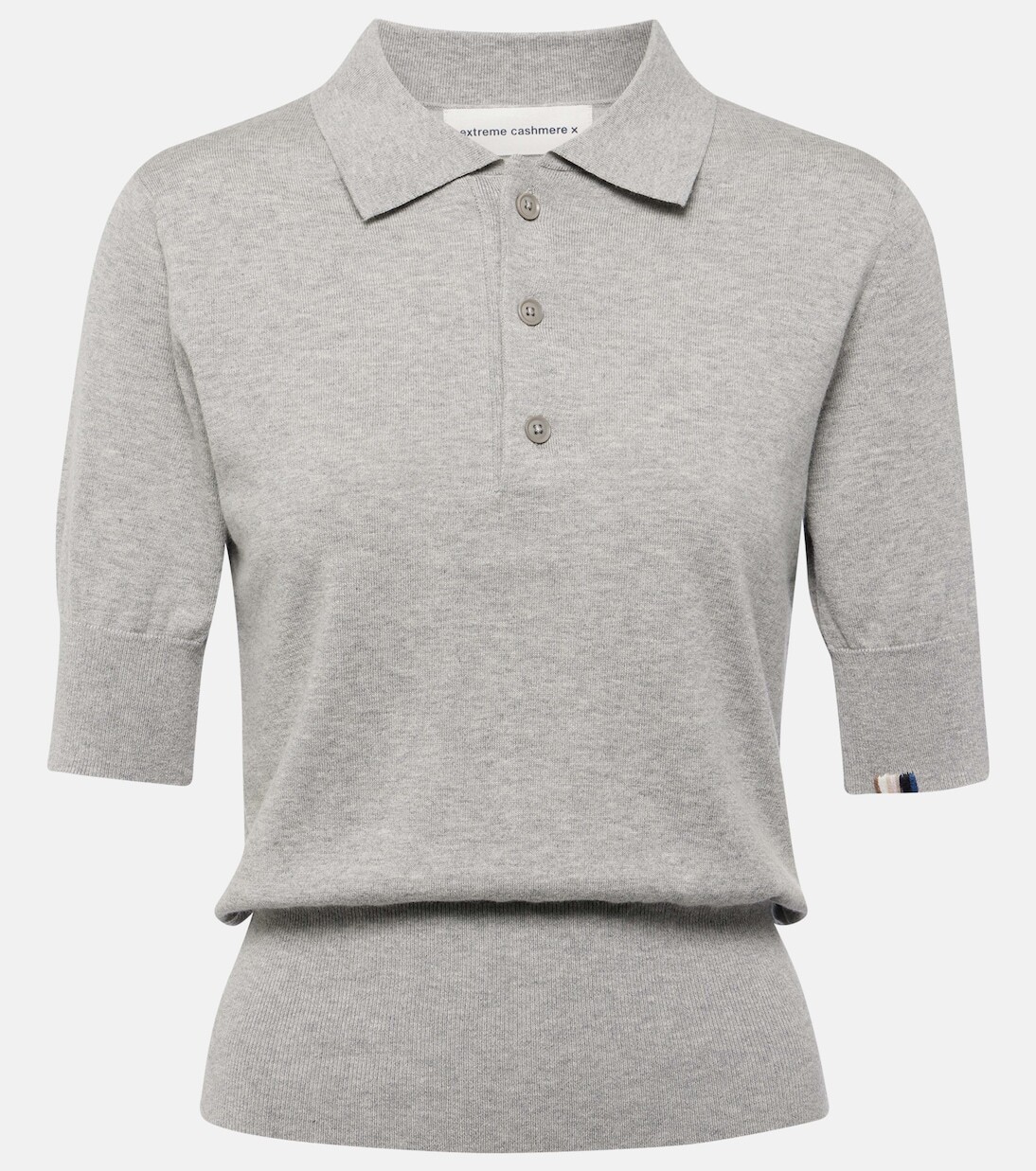 

Рубашка-Поло Park из хлопка и кашемира Extreme Cashmere, серый