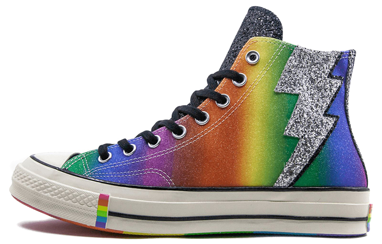 

Высокие парусиновые туфли унисекс Converse Chuck 1970S Pride Черный/Цапля-Мульти