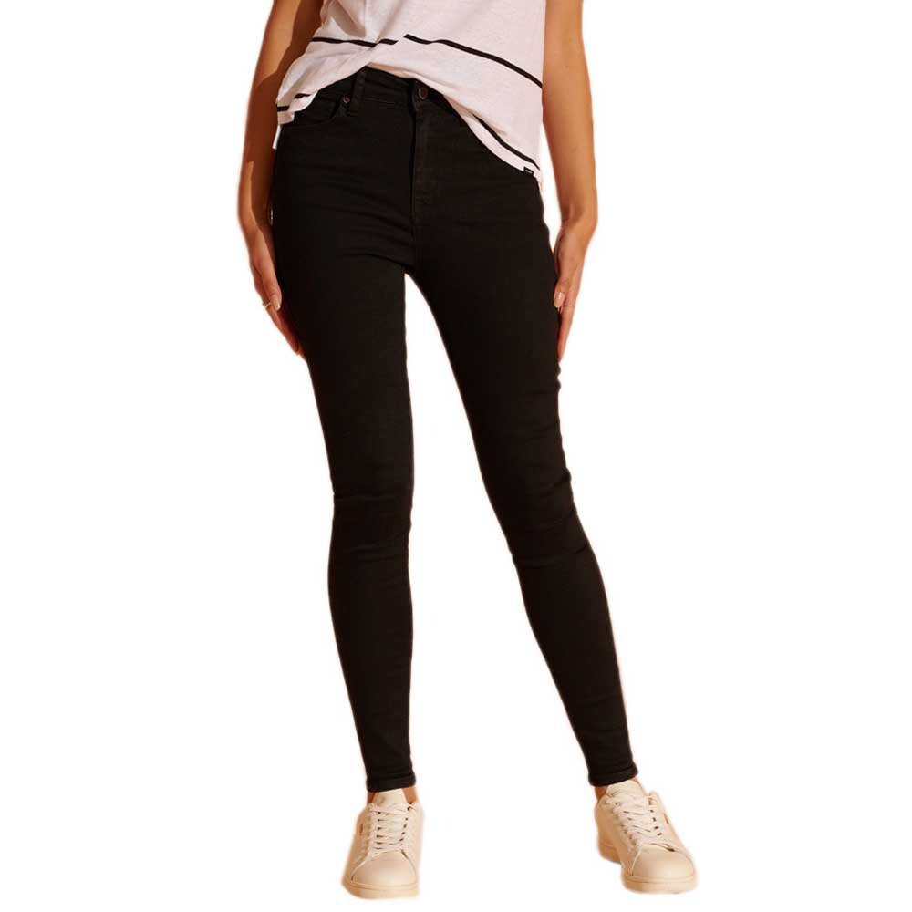 цена Джинсы Superdry High Rise Skinny, черный