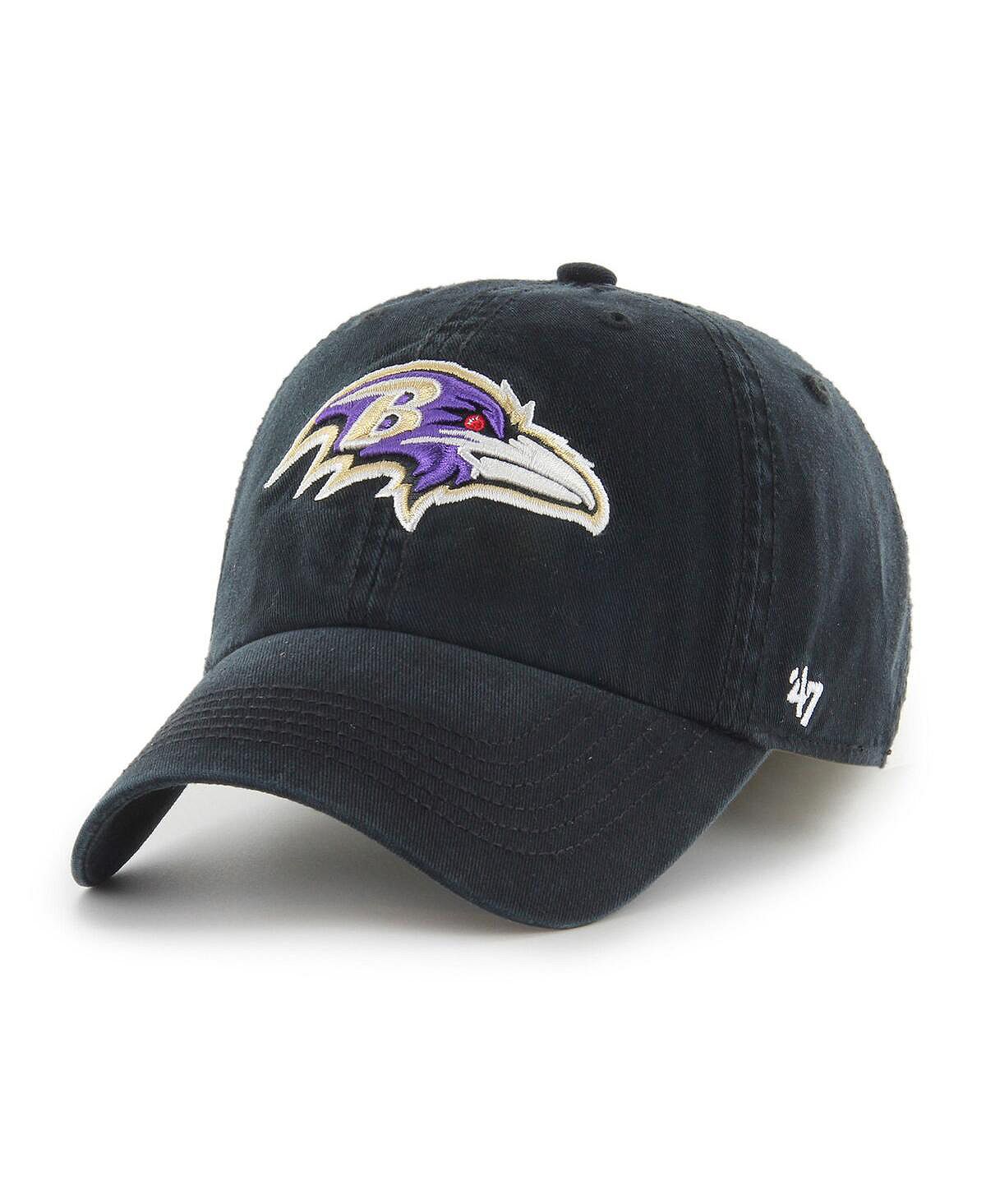 

Черная мужская приталенная шляпа с логотипом Baltimore Ravens Franchise '47 Brand