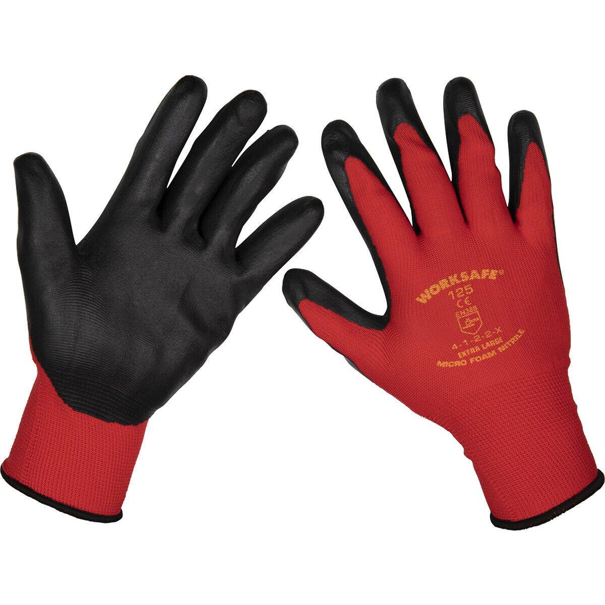 ПАРА гибких перчаток из нитриловой пены для рук — XL — защита от истирания Loops, мультиколор